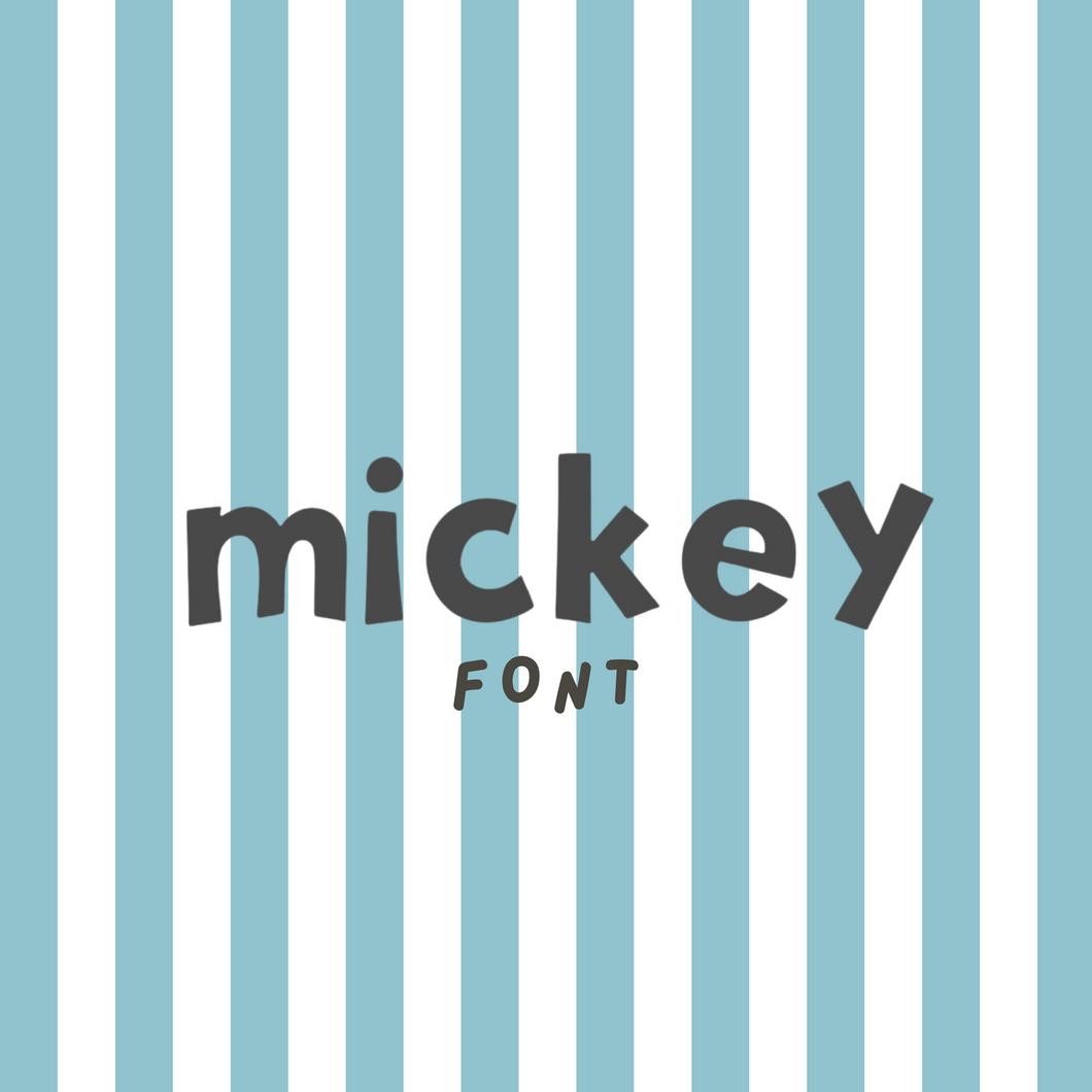 VINYL CUSTOM (mickey lowercase font)