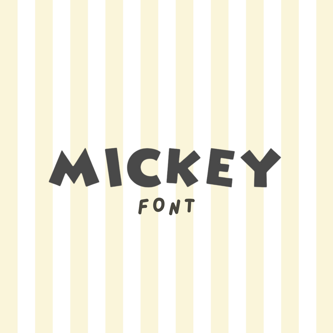 VINYL CUSTOM (mickey uppercase font)